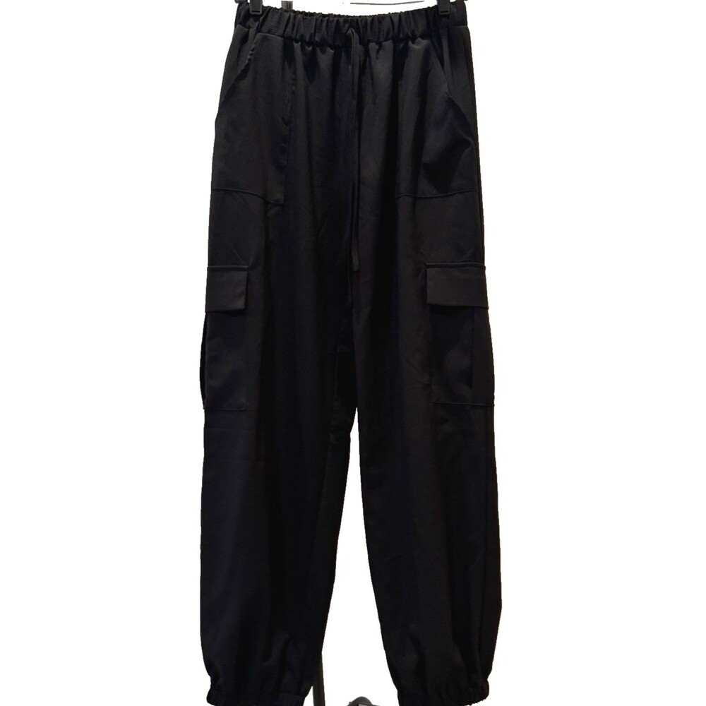 Shein Women's Cargo Pants Jogger Style Size L Large 8/10 Pockets Black